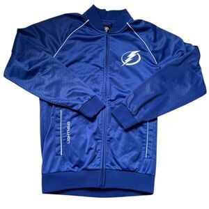 Tampa Bay Lightning Blue Full Zip Athletic Track Jacket Size M